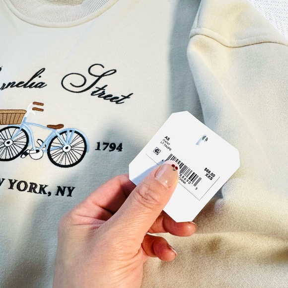 Altar’d State Tan embroidered sweatshirt size XXS - Picture 3 of 6